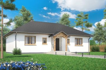  Projekt domu Domek Kaszubski w Kozach (014 ET-M) (SLF1073) - projekt domu parterowego - Zdjęcie 1
