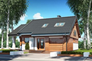  Projekt domu Nel II (BSB1118) - projekt domu parterowego z poddaszem - Zdjęcie 2