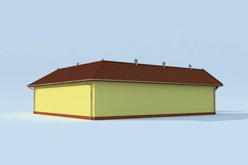  Projekt stajni S32 Stajnia angielska dla koni z boksami z wyjściem na zewnątrz - 6 boksów (SLN1388) - projekt stajni parterowego - Zdjęcie 3