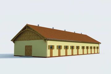  Projekt stajni S33 Stajnia dla koni - 16 boksów (SLN1389) - projekt stajni parterowego - Zdjęcie 4