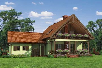  Projekt domu Dolores 2 (SLN1690) - projekt domu parterowego z poddaszem - Zdjęcie 3