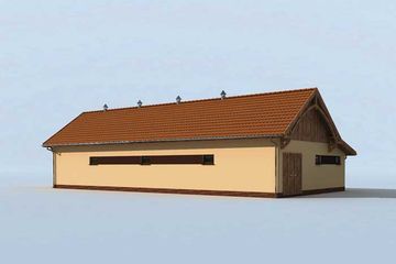  Projekt stajni S34 Stajnia angielska dla koni - 4 boksy (SLN1397) - projekt stajni parterowego - Zdjęcie 3