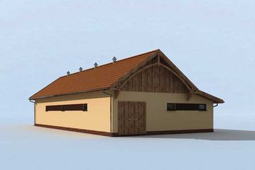  Projekt stajni S34 Stajnia angielska dla koni - 4 boksy (SLN1397) - projekt stajni parterowego - Zdjęcie 4