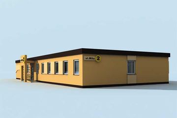  Projekt domu opieki BSC1 budynek socjalny (SLN1398) - projekt domu parterowego - Zdjęcie 3