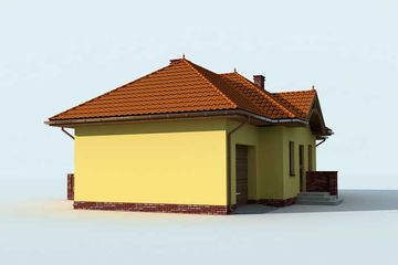 Projekt domu Toledo - parterowy dom o powierzchni 68,55 m², dach wielospadowy - ujęcie 4