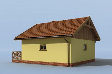  Projekt garażu G173 projekt z wędzarnią (SLN1280) - projekt garażu parterowego - Zdjęcie 4