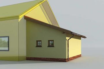  Projekt garażu GP1 garaż dostawiany (SLN1268) - projekt garażu parterowego - Zdjęcie 3