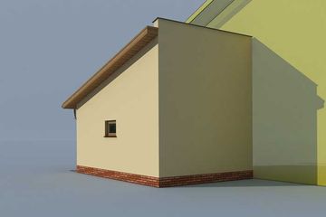  Projekt garażu GP3 garaż dostawiany (SLN1404) - projekt garażu parterowego - Zdjęcie 3