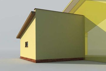  Projekt garażu GP4 garaż dostawiany dwustanowiskowy (SLN1405) - projekt garażu parterowego - Zdjęcie 3