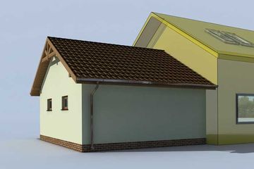  Projekt garażu GP5 garaż dostawiany (SLN1406) - projekt garażu parterowego - Zdjęcie 3