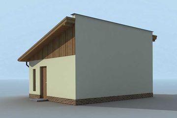  Projekt garażu G172 garaż jednostanowiskowy (SLN1411) - projekt garażu parterowego - Zdjęcie 4