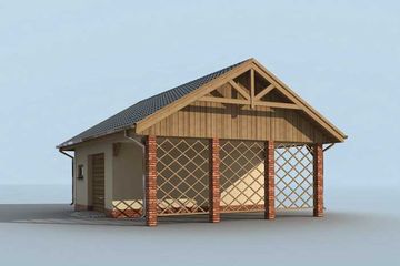  Projekt garażu G176 (SLN1413) - projekt garażu parterowego - Zdjęcie 3