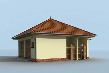  Projekt garażu G175 (SLN1414) - projekt garażu parterowego - Zdjęcie 3