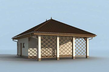  Projekt garażu G177 (SLN1415) - projekt garażu parterowego - Zdjęcie 4