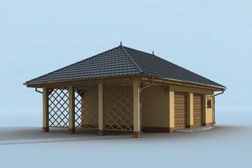  Projekt garażu G179 (SLN1417) - projekt garażu parterowego - Zdjęcie 4