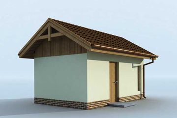  Projekt budynku gospodarczego G180 budynek gospodarczy (SLN1418) - projekt budynku parterowego - Zdjęcie 4