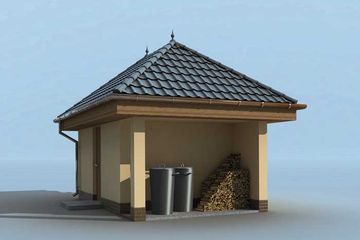  Projekt budynku gospodarczego G181 budynek gospodarczy (SLN1419) - projekt budynku parterowego - Zdjęcie 3