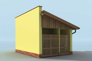  Projekt budynku gospodarczego G182 budynek gospodarczy (SLN1420) - projekt budynku parterowego - Zdjęcie 4