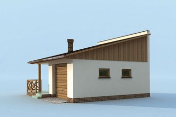  Projekt garażu G184 garaż jednostanowiskowy z wędzarnikiem (SLN1422) - projekt garażu parterowego - Zdjęcie 4