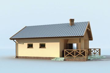  Projekt grilla / wędzarni G188 garaż dwustanowiskowy z wędzarnikiem (SLN1425) - projekt grilla parterowego - Zdjęcie 3