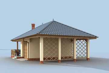  Projekt grilla / wędzarni G191 projekt z wędzarnią (SLN1428) - projekt grilla parterowego - Zdjęcie 3