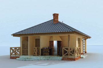  Projekt grilla / wędzarni G191 projekt z wędzarnią (SLN1428) - projekt grilla parterowego - Zdjęcie 4