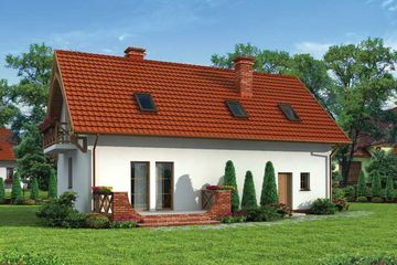  Projekt domu Lamia (SLN1303) - projekt domu parterowego z poddaszem - Zdjęcie 3