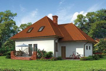  Projekt domu Porto (SLN1431) - projekt domu parterowego z poddaszem - Zdjęcie 3