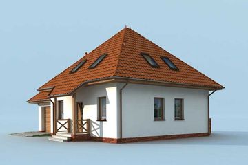  Projekt domu Porto (SLN1431) - projekt domu parterowego z poddaszem - Zdjęcie 4