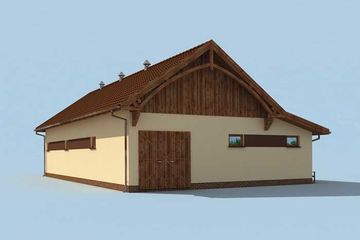  Projekt stajni S37 Stajnia angielska dla koni - 3 boksy (SLN1433) - projekt stajni parterowego - Zdjęcie 4