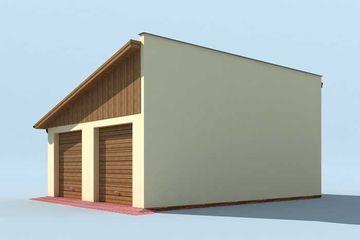  Projekt garażu G201 garaż dwustanowiskowy z pomieszczeniami gospodarczymi (SLN1434) - projekt garażu parterowego - Zdjęcie 4