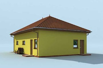  Projekt garażu G202 garaż dwustanowiskowy z pomieszczeniami gospodarczymi (SLN1435) - projekt garażu parterowego - Zdjęcie 4