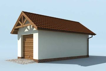  Projekt garażu G203 garaż jednostanowiskowy (SLN1278) - projekt garażu parterowego - Zdjęcie 4