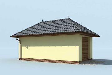  Projekt garażu G204 projekt garażu jednostanowiskowego (SLN1436) - projekt garażu parterowego - Zdjęcie 3
