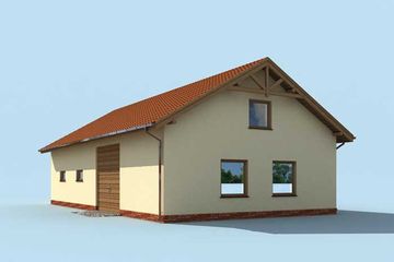  Projekt garażu G206 garaż trzystanowiskowy z pomieszczeniami gospodarczymi (SLN1283) - projekt garażu parterowego - Zdjęcie 4