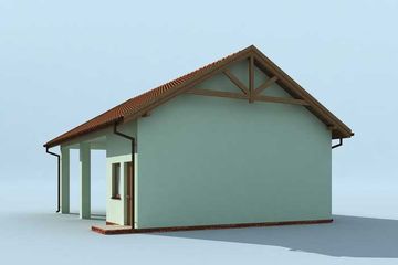  Projekt wiaty garażowej G211 wiata garażowa (SLN1438) - projekt wiaty parterowego - Zdjęcie 4