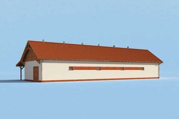  Projekt stajni S36 Stajnia angielska dla koni - 6 boksów (SLN1695) - projekt stajni parterowego - Zdjęcie 3