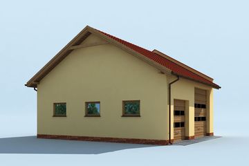  Projekt garażu G214 garaż dwustanowiskowy (SLN1440) - projekt garażu parterowego - Zdjęcie 3