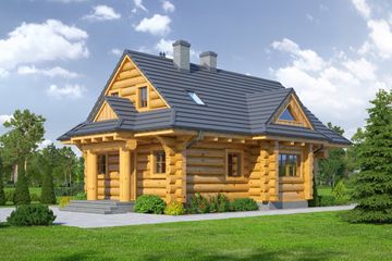  Projekt domu Rytowo dwk (KRP1923) - projekt domu parterowego z poddaszem - Zdjęcie 1