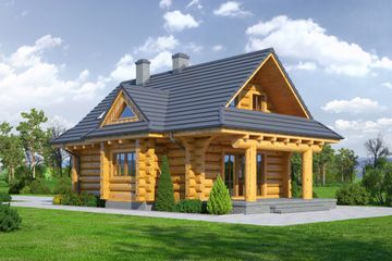  Projekt domu Rytowo dwk (KRP1923) - projekt domu parterowego z poddaszem - Zdjęcie 2