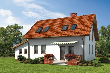 Projekt domu Marea - parterowy z poddaszem dom o powierzchni 126,39 m², dach dwuspadowy - ujęcie 3