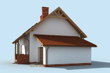 Projekt domu Marea - parterowy z poddaszem dom o powierzchni 126,39 m², dach dwuspadowy - ujęcie 4