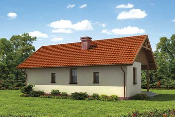  Projekt domu letniskowego Bergamo dom letniskowy (SLN1442) - projekt domu letniskowego parterowego - Zdjęcie 3