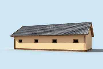  Projekt garażu G217 garaż trzystanowiskowy z pomieszczeniami gospodarczymi (SLN1281) - projekt garażu parterowego - Zdjęcie 3