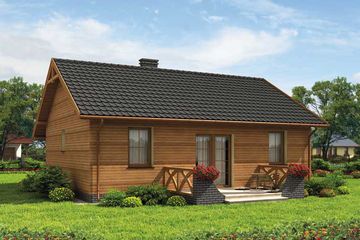  Projekt domu letniskowego La Palma 2 dom letniskowy (SLN1739) - projekt domu letniskowego parterowego - Zdjęcie 3