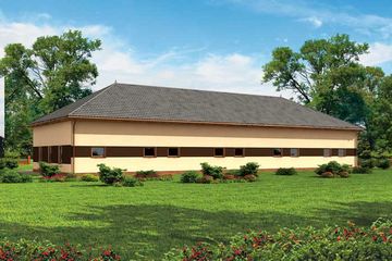  Projekt garażu G223 garaż czterostanowiskowy z pomieszczeniami gospodarczymi (SLN1447) - projekt garażu parterowego - Zdjęcie 3