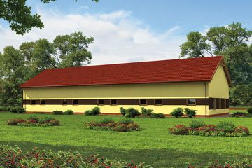  Projekt garażu G221 garaż czterostanowiskowy z pomieszczeniami gospodarczymi (SLN1448) - projekt garażu parterowego - Zdjęcie 3