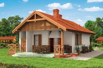  Projekt domu letniskowego Aurora dom letniskowy (SLN1450) - projekt domu letniskowego parterowego - Zdjęcie 3