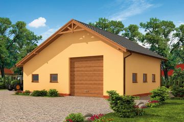  Projekt garażu G234 garaż trzystanowiskowy (SLN1453) - projekt garażu parterowego - Zdjęcie 3