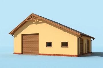  Projekt garażu G234 garaż trzystanowiskowy (SLN1453) - projekt garażu parterowego - Zdjęcie 4